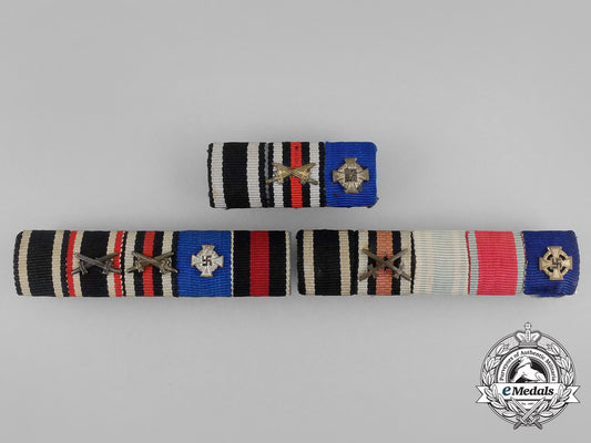 three_first_and_second_war_german_faithful_service_ribbon_bars_bb_1825