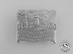 A Third Reich Period Kdf Vacation On The Mosel River In The Koblenz-Trier Region Badge