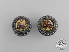 A Pair Of Order Of The Lion And The Sun Royal Earrings