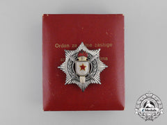 A Yugoslavian Order Of Military Merit With Silver Swords; 3Rd Class With Case