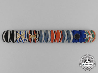 an_extensive_first_and_second_war_german_ss-_long_service_medal_ribbon_bar_bb_2430