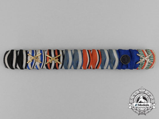 an_extensive_first_and_second_war_german_ss-_long_service_medal_ribbon_bar_bb_2430