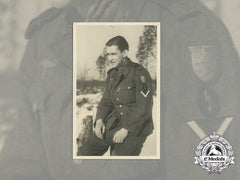 A Wartime Photo Of Gefreiter With Krimschild