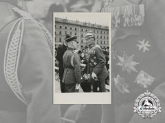 A Wartime Period Meeting Of Two General's Photo At Nuremberg