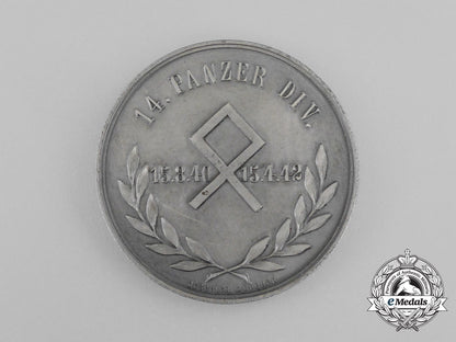 a_mint14_th_panzer_division_medal_in_its_original_case_of_issue_bb_2826