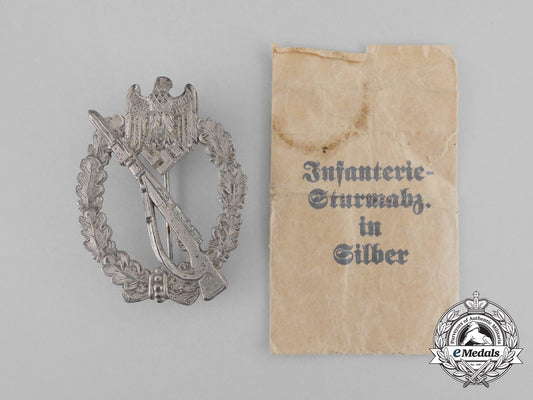 a_second_war_german_silver_grade_infantry_assault_badge_in_its_packet_of_issue_bb_2871