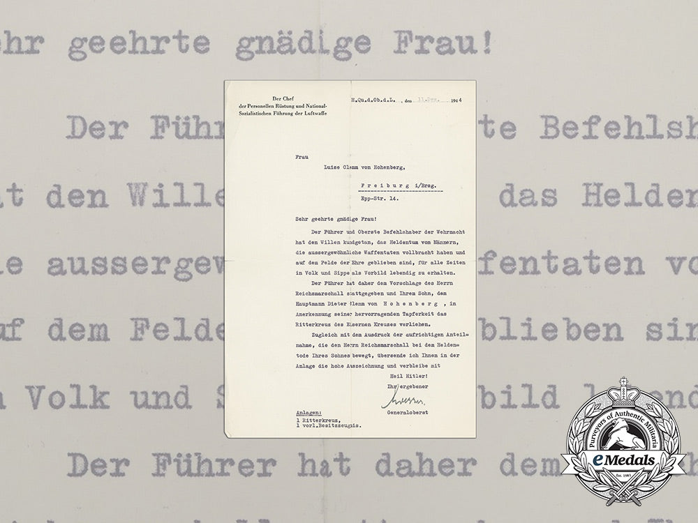 a_posthumous_award_notice_for_a_knight’s_cross_to_dieter_clemm_von_hohenberg_bb_3359