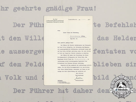 a_posthumous_award_notice_for_a_knight’s_cross_to_dieter_clemm_von_hohenberg_bb_3359