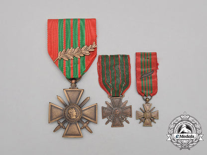 three_french_second_war_croix_de_guerres1939-1945_bb_3532