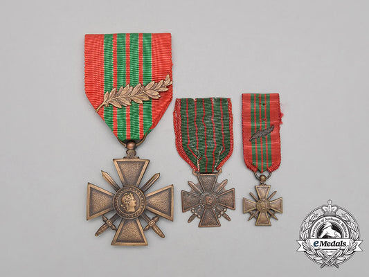 three_french_second_war_croix_de_guerres1939-1945_bb_3532