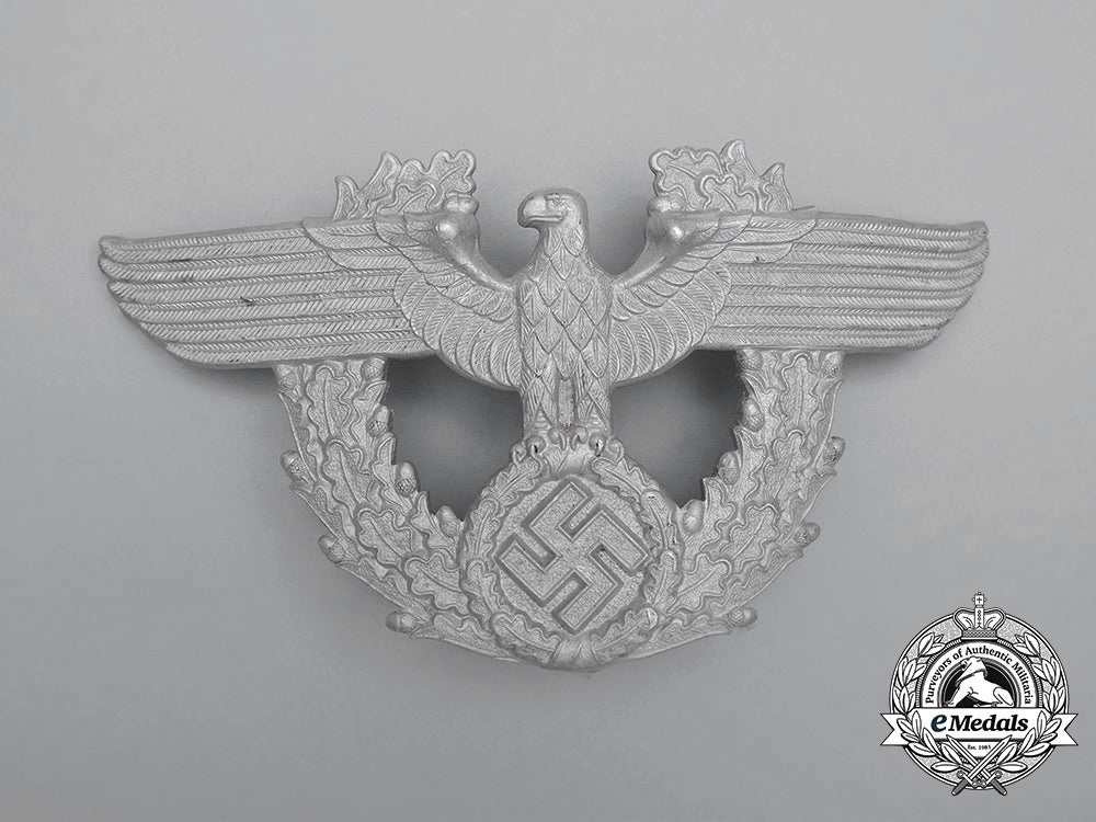 a_third_reich_period_german_police/_gendarmerie_shako_plate_bb_3857