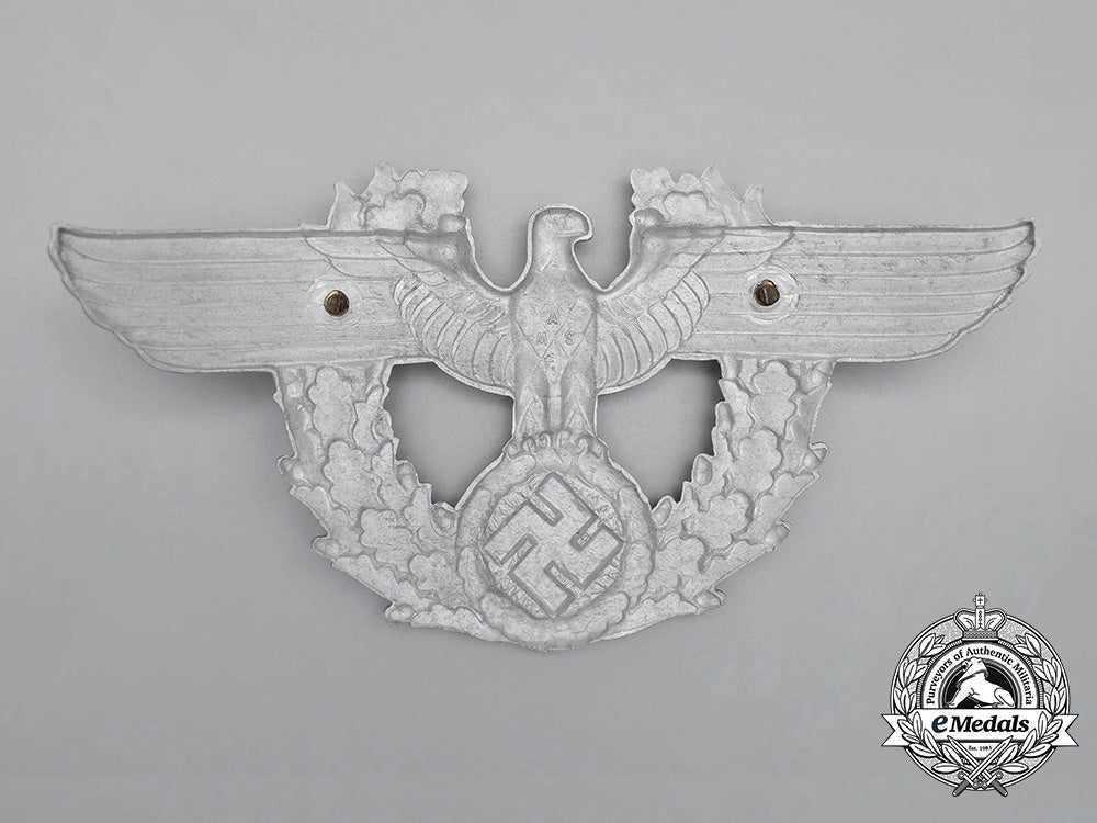 a_third_reich_period_german_police/_gendarmerie_shako_plate_bb_3858