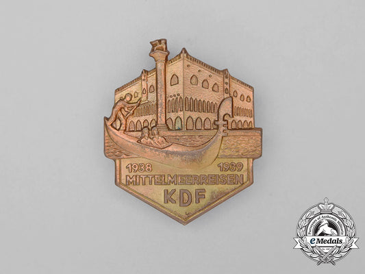 germany._a1938/39_kdf_mediterranean_travel_badge_by_hoffstätter_bb_3911