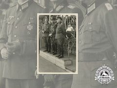 A Wartime Photo Of Wehrmacht General & Officers
