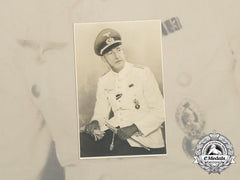 A Wehrmacht Studio Photo Of Officer With Bulgarian Infantry Badge