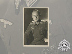A Period Photo Of An Administrative Officer With Italian-German Africa Medal