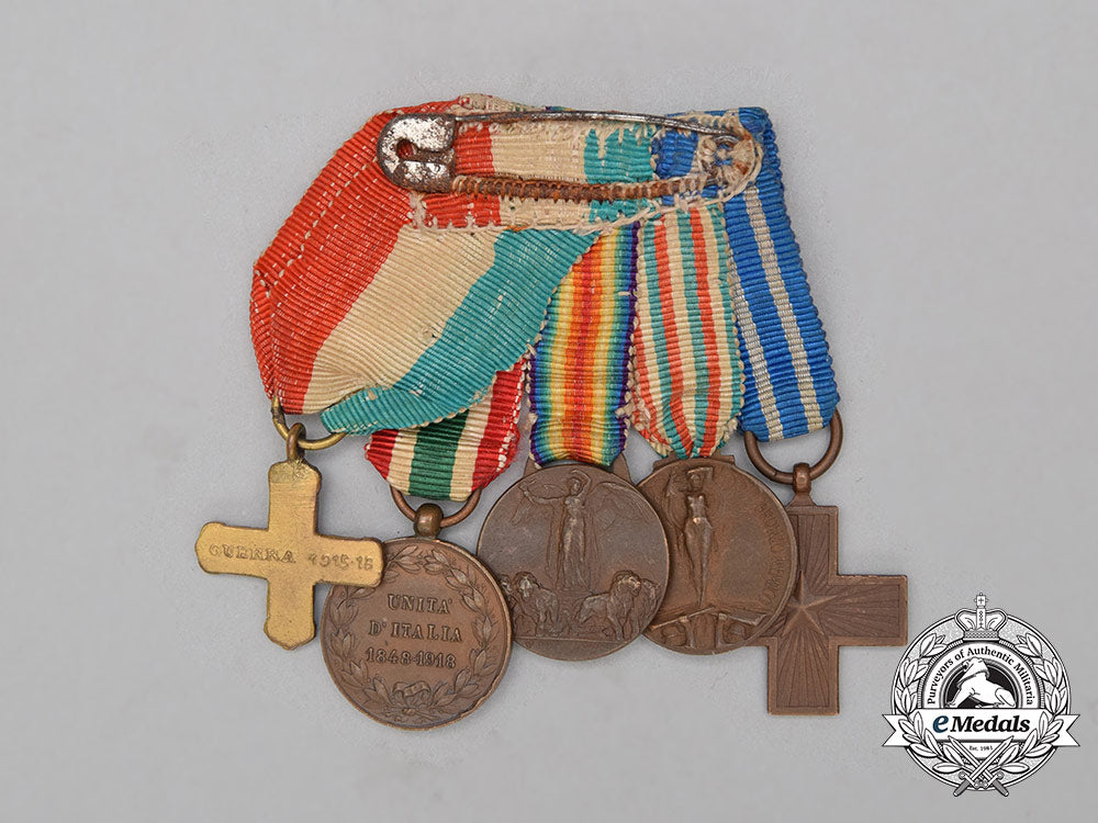 a_first_war_miniature_italian_group_of_five_bb_4069