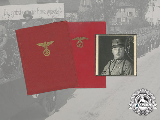 2_nsdap_id_books&3_wartime_photos_to_sa_member_hans_hartmann_bb_4125