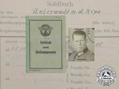 A Soldbuch To Partisan Fighting Hilfspolizei Constable Josef Müller, Sen.