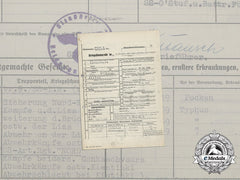 A Service Record To Ss-Rottenführer Otto Osterwald
