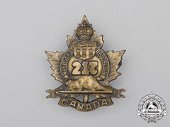 A First War 217Th Infantry Battalion "Qu'appelle Battalion" Cap Badge