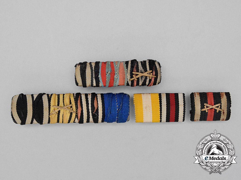 four_first_war_german_medal_ribbon_bars_bb_4360