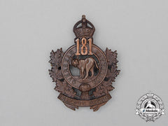 A First War 181St Infantry Battalion "Brandon Battalion" Cap Badge