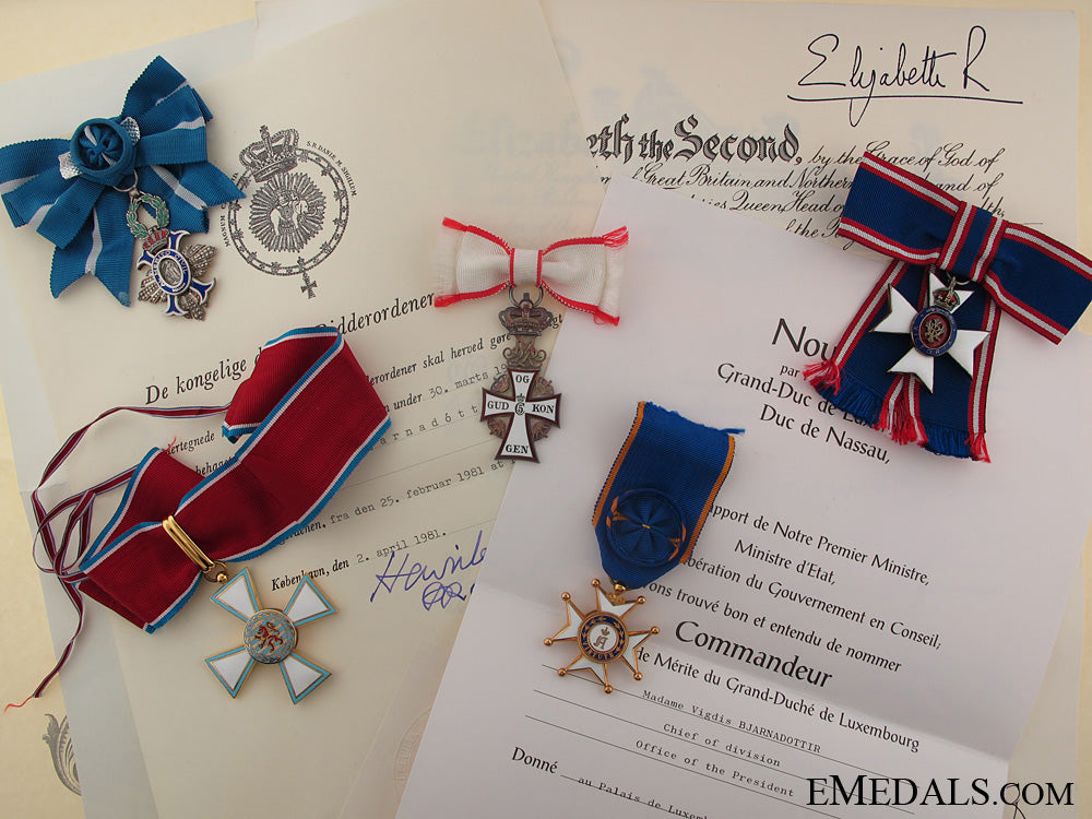 an_honorary_l.v.o._group_of_five_awarded_to_mrs_vigdis_bjarnadottir_bdo307