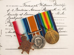 Wwi Trio- Lieutenant F.r. Britchfield, Royal Navy