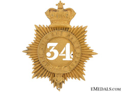 34Th (Cumberland) Regiment Of Foot Helmet Plate