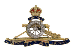 Gold Royal Regiment Of Artillery Pin,