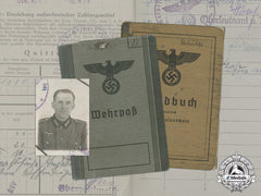 Germany. A Wehrpaß, Soldbuch, & Documents To Obergefreiter Sträuber, Lappland Shield