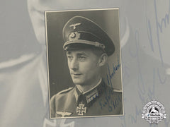 Germany. A Wartime Signed Studio Portrait Of Kc Winner, Fallschirm Artillery Regiment 1