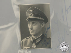 Germany. A Wartime Signed Studio Portrait Of Kc Winner, Fallschirm Artillery Regiment 1