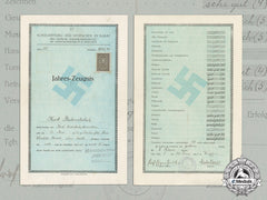 Germany, Third Reich. An Ss “Prinz Eugen” Stamped Report, Southeast European Banat
