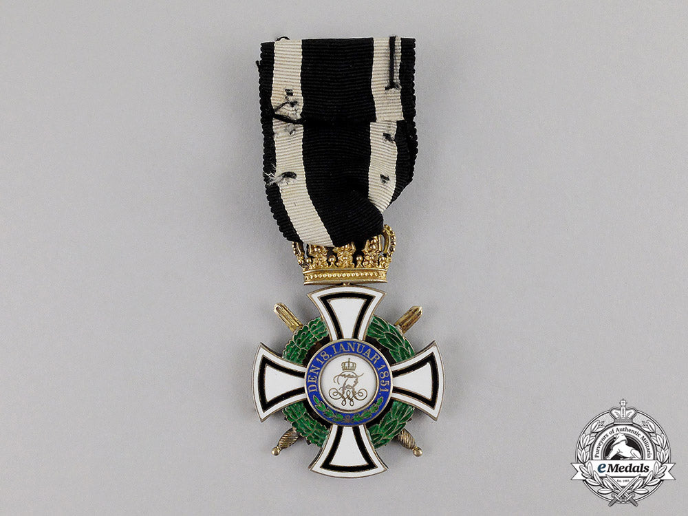 prussia._a_royal_houseorder_of_hohenzollern,_knight’s_cross_with_swords,_by_wagner_c17-3432