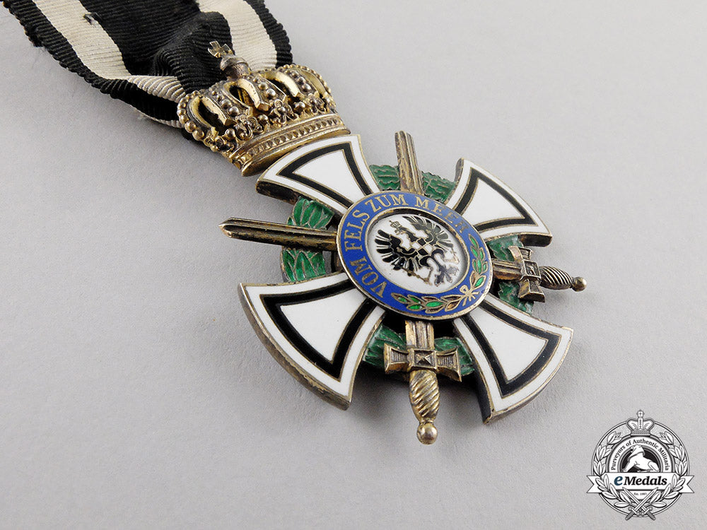 prussia._a_royal_houseorder_of_hohenzollern,_knight’s_cross_with_swords,_by_wagner_c17-3433