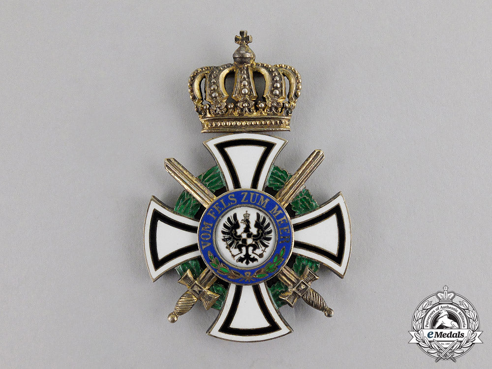prussia._a_royal_houseorder_of_hohenzollern,_knight’s_cross_with_swords,_by_wagner_c17-3435