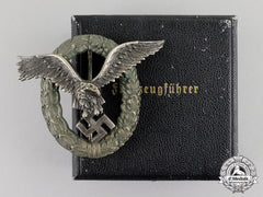 Germany. A Early Luftwaffe Pilot’s Badge, By C. E. Juncker Of Berlin In Case