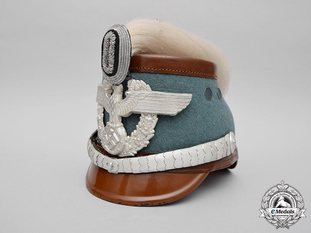 germany._an_auxiliary_police(_polizei)_officer's_tschako_with_parade_bush_c17-3814