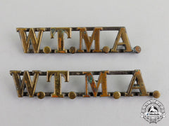 United States. Two West Texas Military Academy (Wtma) Collar Tab Insignia, C.1890