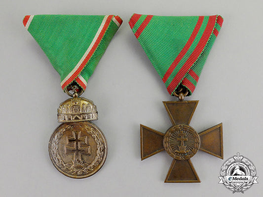 hungary,_kingdom._two_military_decorations&_awards_c17-4548