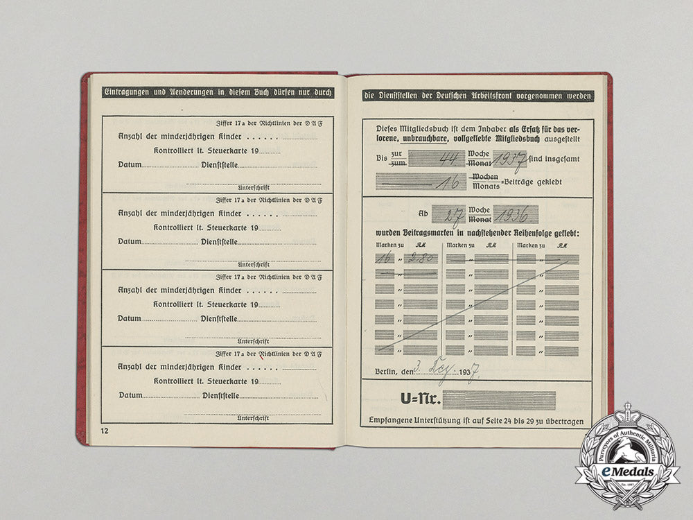 germany,_daf._labour_front_books_and_id_card_for_father_and_son_osterhage_c17-487_2