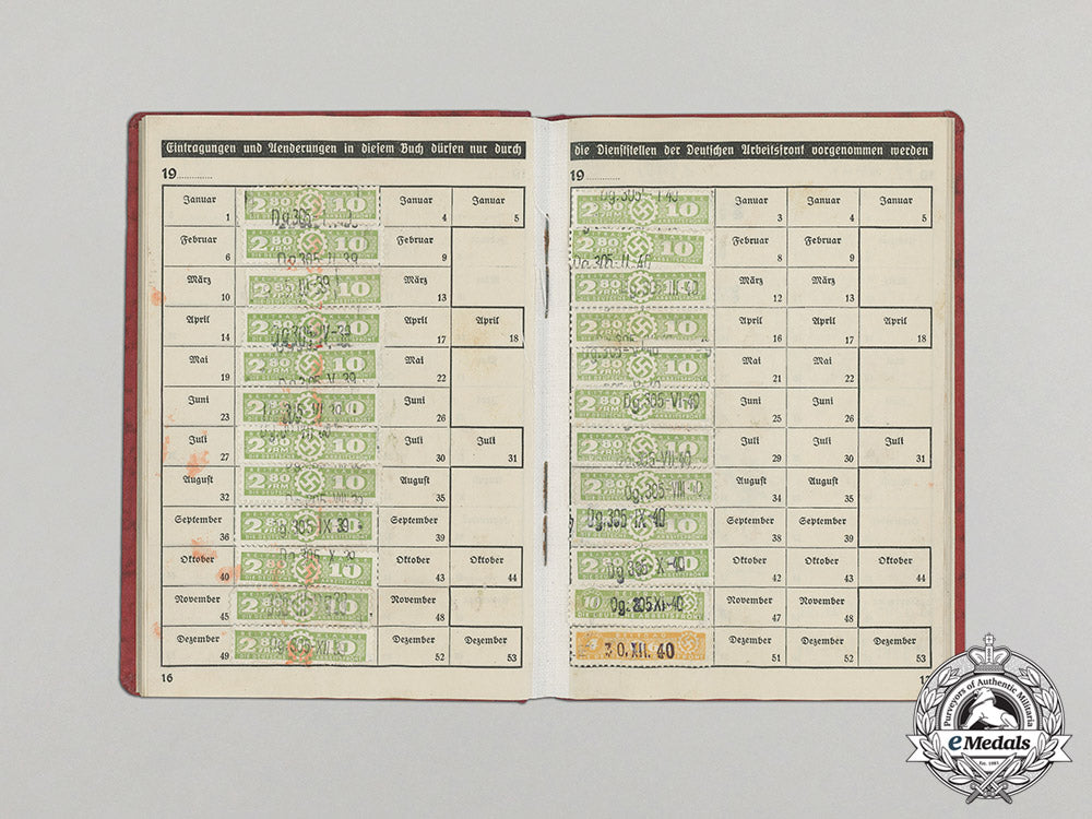 germany,_daf._labour_front_books_and_id_card_for_father_and_son_osterhage_c17-489_2
