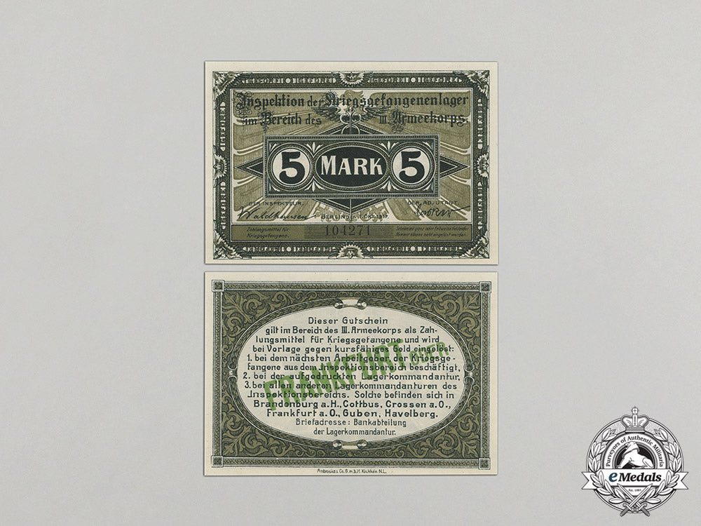 germany._eight_inspection_of_p.o.w.3_rd_army_corps_banknotes_for_prisoners_c17-508