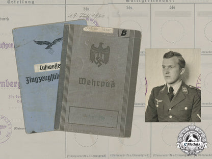 germany._a_wehrpaß&_luftwaffe_pilot’s_license_to_oberfeldwebel_adolf_bertram_c17-510