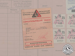 Germany. A Dutch Nsb 1944 Membership Card