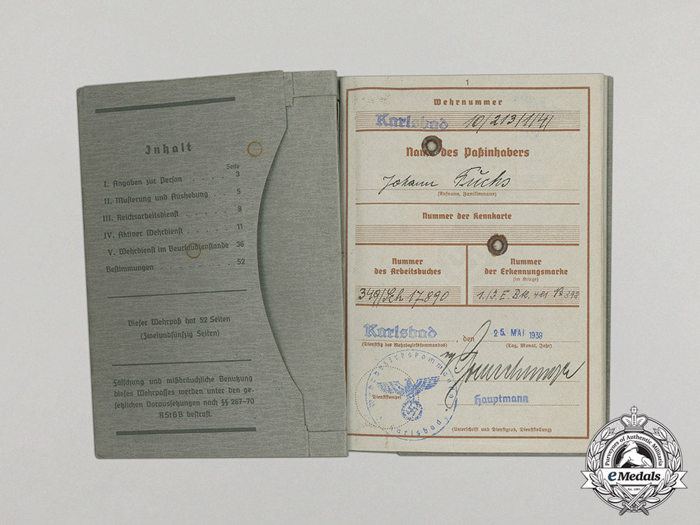 germany._a_wehrpaß&_health_book_to_obergefreiter_johann_fuchs,_wia_in_east_c17-5300