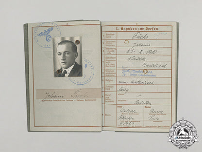 germany._a_wehrpaß&_health_book_to_obergefreiter_johann_fuchs,_wia_in_east_c17-5301