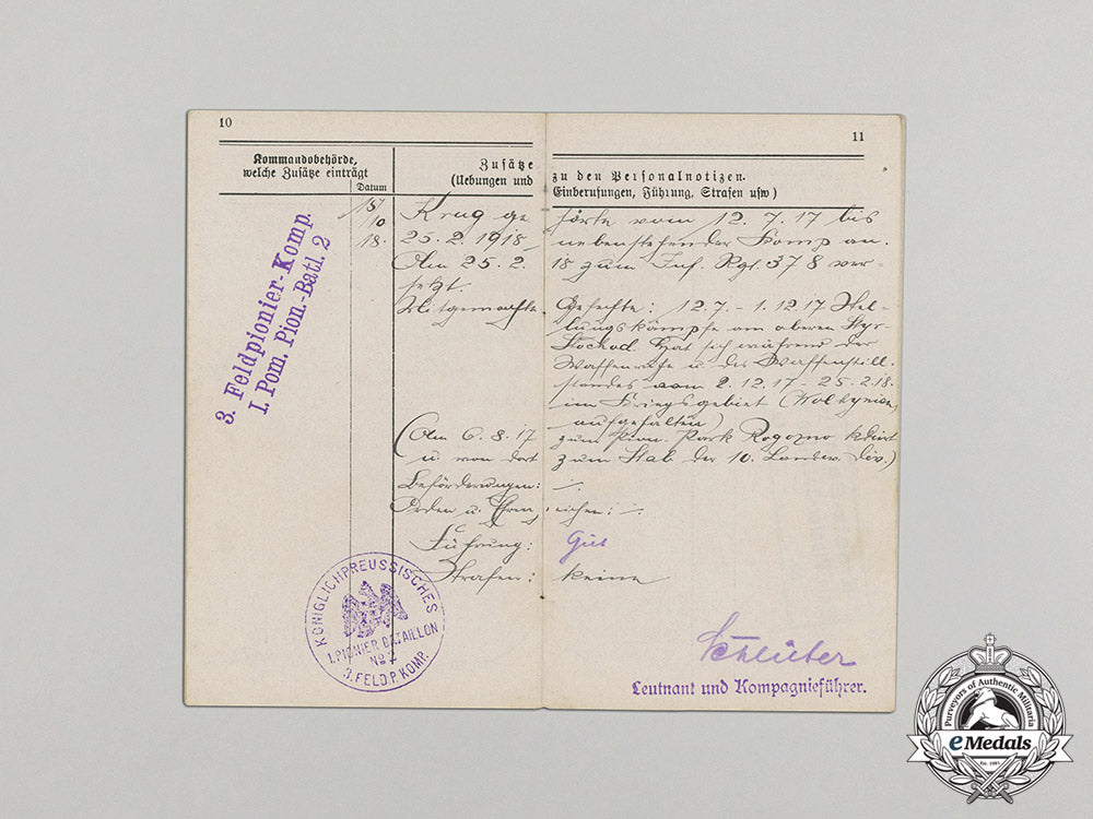 germany._a_prussian_military_id_to_sapper_nco_friedrich_krug(_ek2),_c.1914_c17-5340